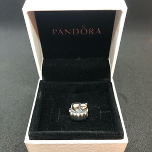 Pandora Cozy Cat Silver Charm #790595
